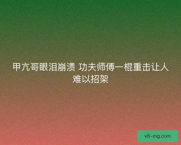 甲亢哥眼泪崩溃 功夫师傅一棍重击让人难以招架